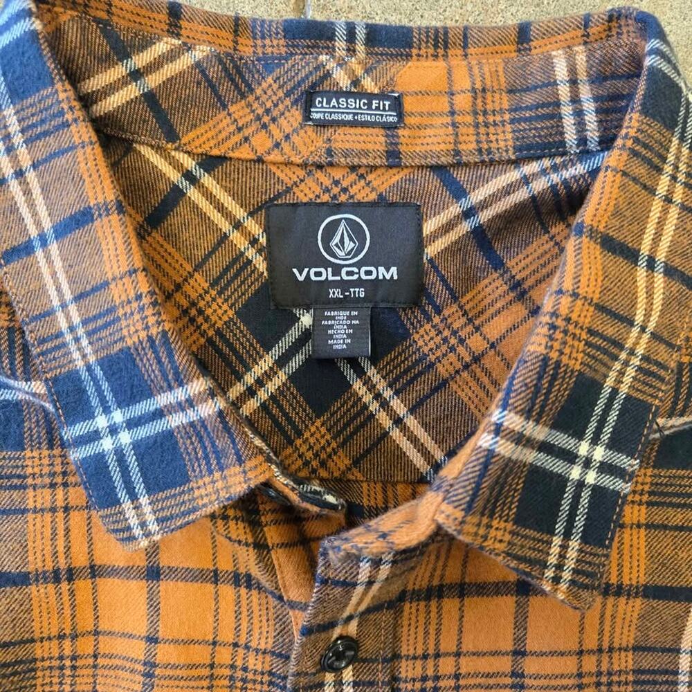 Volcom Caden Plaid Long Sleeve Flannel - New with tags ORP $65 Men's XXL - Picture 3 of 9
